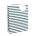 Striped Gift Bag Large White/Silver (Pack of 6) 26658-2