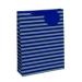 Striped Gift Bag Large Blue/Silver (Pack of 6) 26655-2