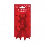 Eurowrap 2 Glitter Bows Red Pk6