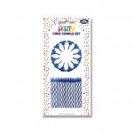 Eurowrap Cake Candle Set Blue Pack of 6 12627-BCC EU78229