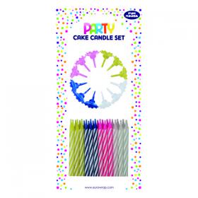 Cake Candle Set Multicolour (Pack of 6) 6846-CC-OBB
