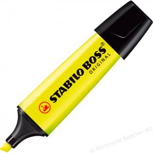 STABILO BOSS ORIGINAL Highlighter Pen Chisel Tip 2-5mm Line Yellow