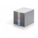 Durable VARICOLOR 10 Drawer Unit Desktop Drawer Set with 10 Colour Coded Drawers and Label Inserts - 761027 10146DR