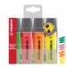 STABILO BOSS ORIGINAL Highlighter Chisel Tip 2-5mm Line Assorted Colours (Wallet 4) - 704 10157ST