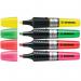 STABILO LUMINATOR Highlighter Chisel Tip 2-5mm Line Assorted Colours (Wallet 4) - 714 10206ST