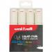 uni-ball Chalk Marker Chisel Tip Broad White (Pack 4) - 153494344 10228UB
