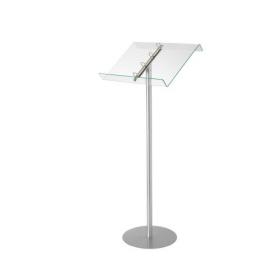 Deflecto Lectern Floor Stand with Ring Binder - Green Tinted Glass Effect Acrylic Lectern - 79066 10268DF
