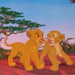 Crystal Art Simba and Nala 18 x 18cm Card CCK-DNY802 10292CB