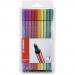 STABILO Pen 68 Fibre Tip Pen 1mm Line Assorted Colours (Wallet 10) - 6810PL 10367ST