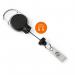 Durable EXTRA STRONG Badge Reel with Snap Button Strap 60cm Long with Metal Clip Holds up to 300g Black - 832901 10370DR