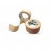 The photo captures a roll of Leefi ECO Kraft self-adhesive paper packing tape, measuring 25mm x 50m in a rich, earthy brown color. The tape is labeled with the Leefi logo and product name, and the packaging appears sturdy and environmentally friendly. A practical choice for all your packaging needs.