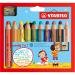 STABILO woody 3 in 1 Colouring Pencil and Sharpener Set Assorted Colours (Pack 10) - 880/10-2 10472ST