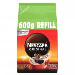 Nescafe Original Instant Coffee Refill Bag 600g (Pack 6) - 12533670x6 10492XX