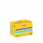 Post-It Super Sticky Notes 47.6x47.6mm 90 Sheets Cosmic Colours (Pack 12) 7100290180 10499MM