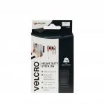 Velcro Sticky Hook and Loop Strip Heavy Duty 50x100mm Black 2 Sets 10526RY