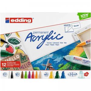 edding 12S Acrylic Marker Easy Starter Set Creative 4-CS12B 10544ED