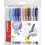 STABILO pointMax Fibre Tip Pen 0.8mm Line Assorted Colours (Wallet 24) - 488/24-01 10619ST