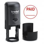 Trodat Printy 46019 Self Inking Word Stamp PAID 19mm Diameter Red Ink - 54291 10666TD