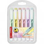 STABILO swing cool Highlighters Chisel Tip 1-4mm Line Assorted Pastel Colours (Wallet 6) - 2756-08 10717ST