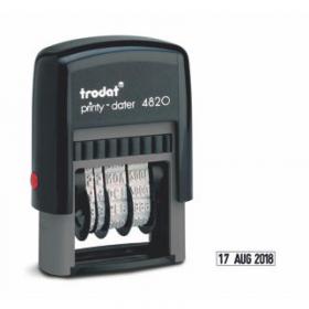 Trodat Printy 4820 Self Inking Line Date Stamp 25x4mm Black Ink - 74000 10729TD