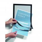 Durable DURAFRAME Self-Adhesive Sign & Document Holder with Magnetic Frame A4 Black (Pack 10) - 488201 10734DR