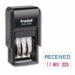 Trodat Printy 4850L1 Self Inking Word and Date Stamp RECEIVED 25x5mm BlueRed Ink - 76313 10750TD
