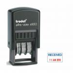 Trodat Printy 4850/L1 Self Inking Word and Date Stamp RECEIVED 25x5mm Blue/Red Ink - 76313 10750TD