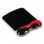 Kensington Duo Gel MousePad with Wrist Support Red/Black - 62402 10772AC