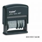 Trodat Printy 4817 Self Inking Dial A Phrase Word and Date Stamp Black Ink - 80361 10813TD