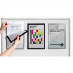 Durable DURAFRAME Magnetic Frame - Document Frame For Professional Internal Signage - A4 Silver (Pack 5) - 486923 10825DR