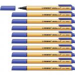 STABILO GREENpoint CO2 neutral Fibre Tip Sign Pen 0.8mm Line Blue (Pack 10) 608841 10850ST