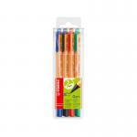 STABILO GREENpoint CO2 neutral Fibre Tip Sign Pen 0.8mm Line Black/Blue/Red/Green (Wallet 4) 6088/4 10857ST