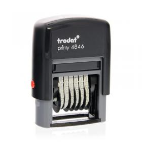 Trodat Printy 4846 Self Inking Number Stamp 27x4mm Black Ink - 89376 10869TD