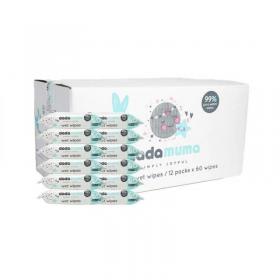 Dada Muma Baby Wipes 60 Wipes Per Pack (Pack 12 or 720 wipes) - DM1012 10870TC