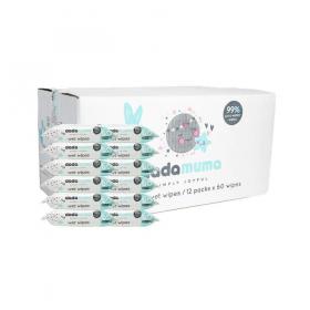 Dada Muma Pure Water Wipes 60 Wipes Per Pack (Pack 12 or 720 wipes) - DM1012 10870TC