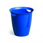 Durable TREND Waste Bin 16 Litre Capacity Stylish Home & Office Waste Basket Blue - 1701710040 10916DR