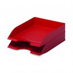 Durable Stackable Letter Tray - Filing Tray Desk Organiser for A4 Documents - Red - 1701672080 10930DR