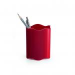 Durable TREND Pen Pot - Pencil Holder for Desk Organisation - Perfect for Desks & Workspaces - Red - 1701235080 10951DR