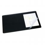 Durable Desk Mat Non-Slip with Transparent Overlay 53x40cm Black - 720201 11006DR