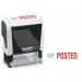 Trodat Office Printy 4912 Self Inking Word Stamp POSTED 46x18mm BlueRed Ink - 77303 11023TD