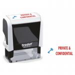 Trodat Office Printy 4912 Self Inking Word Stamp PRIVATE AND CONFIDENTIAL 46x18mm BlueRed Ink - 77307 11044TD