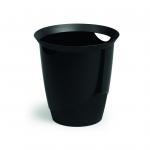 Durable TREND Waste Bin 16 Litre Capacity - Stylish Home & Office Waste Basket - Black - 1701710060 11076DR