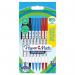 Paper Mate Kilometrico Ballpoint Pen Medium Point 1.0mm Black Blue & Red 80% recycled Plastic (Pack 8) - 2187680 11087NR