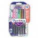 Paper Mate Metallic Felt Tip Pen Medium 0.7mm Tip Assorted Colours (Pack 6) 2137361 11108NR