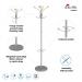 Alba Vienna Coat Stand 8 Pegs Wood and Silver PMVIENA 11122AL