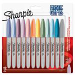 Sharpie Permanent Markers Mystic Gem Special Edition Fine Point Assorted Colours (Pack 12) 2157681 11129NR