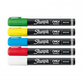 Sharpie Chalk Markers Wet Erase Chalk Pens Assorted Colours (Pack 5) 2157733 11150NR