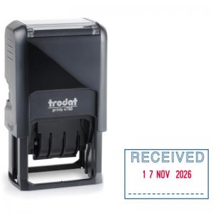 Trodat 4750L2 Eco Self Inking Word and Date Stamp RECEIVED 39x23mm