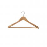 Alba Wooden Coat Hanger with Bar (Pack 25) PMBASIC BO 11157AL