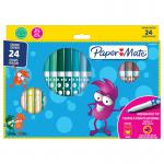 Paper Mate Childrens Felt Tip Colouring Pen Washable Assorted Colours (Pack 24) 2166508 11164NR